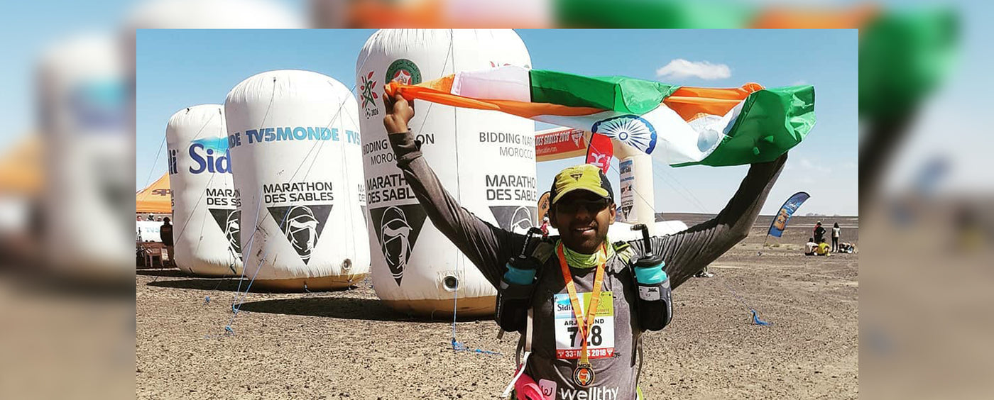 marathon des sables raging runner arjun krishnakumar sahara marathon 250km 6 days MDS
