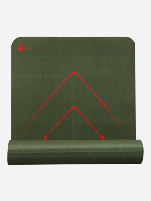 Buy Tego Stance Reversible 6 mm Yoga Mat with GuildAlign (With Bag) -  Bronze and Navy Blue online